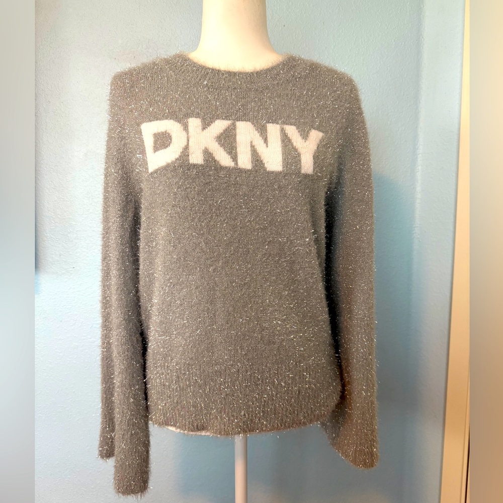DKNY SILVER LONG SLEEVE SWEATER, Women, NWT